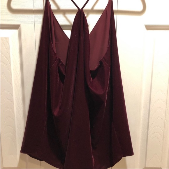 Beautiful Velvet Maroon spaghetti strap top NWT MP - Picture 6 of 8